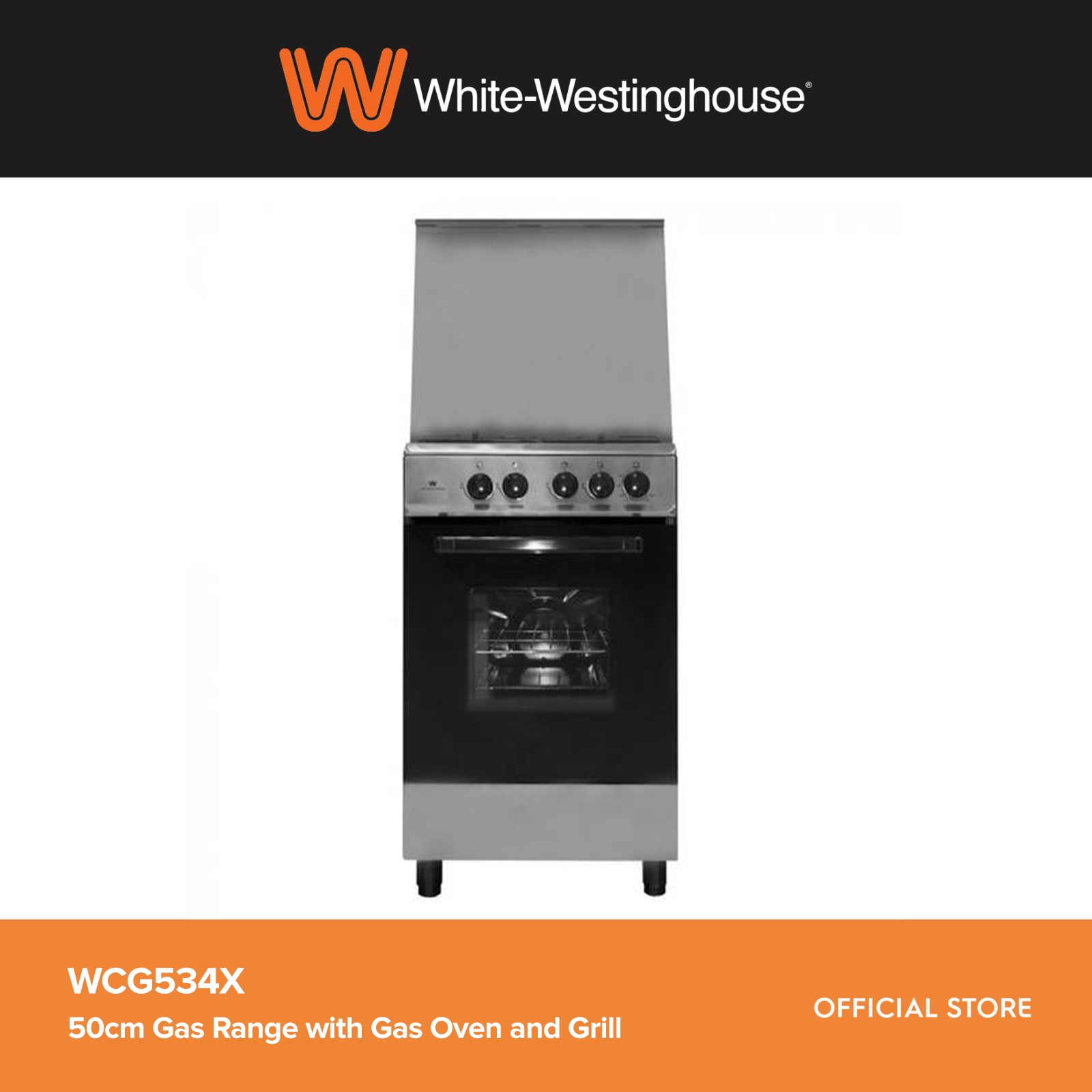 White Westinghouse Wcg534x Gas Hob With Gas Oven And Grill Lazada Ph