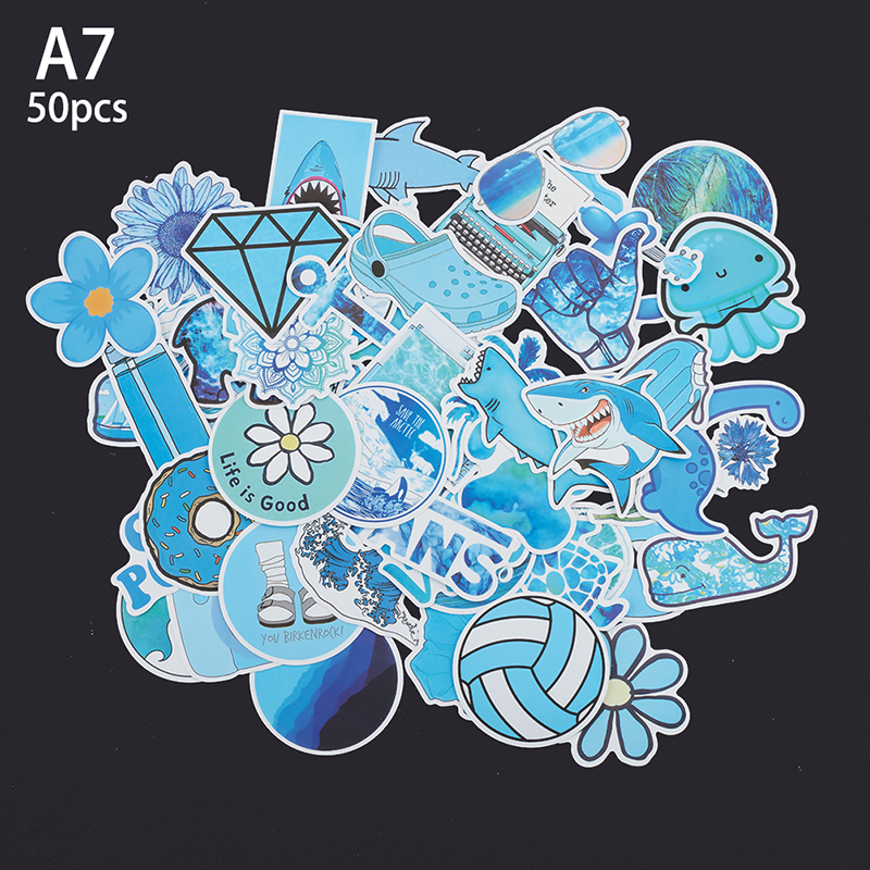 Wtf 50PCS Colourful Stickers For DIY Skateboard Luggage Refrigerator Toy Sticker