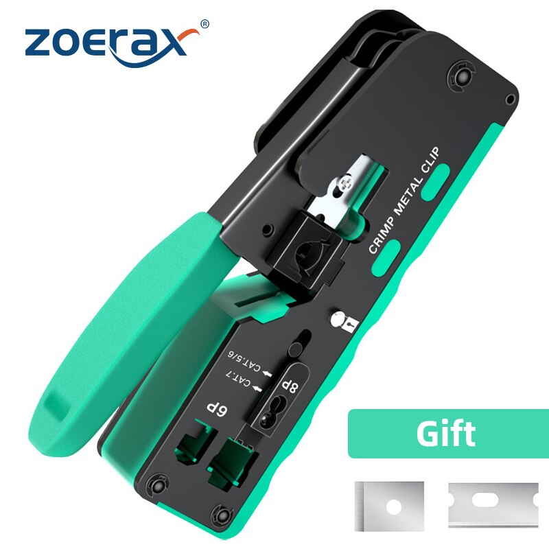 Zoerax đầu nối xuyên qua rj45 kìm cắt và tuốt dây kìm bấm/dây vũ nữ thoát y/kìm cắt dây cho cat5 cat5e cat6 cat6a/7