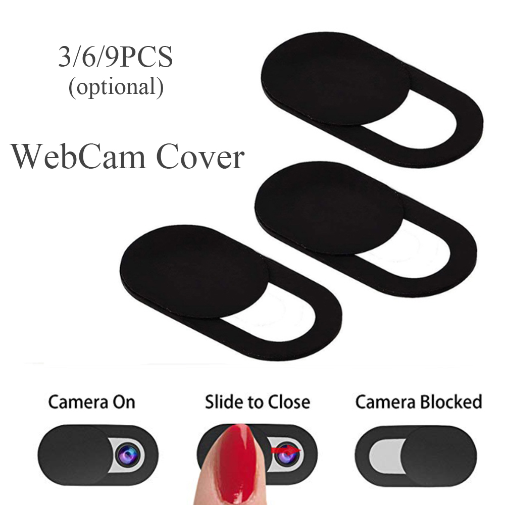 ESQEXF 3/6/9PCS Durable Universal Plastic Ultra Thin Lens Privacy Sticker Camera Shutter Shutter Magnet Slider WebCam Cover
