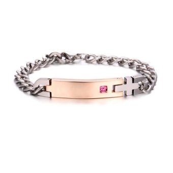 1 Pair Titanium Steel Lovers Bracelet Couples Bracelet For Valentines Gift - Intl June 2018 - 3 1 Pair Titanium Steel Lovers Bracelet Couples Bracelet for Valentines Gift - intl - 3