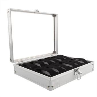 12 Slots Watch Jewelry Display Case Organizer Gift Box Storage Aluminium Plastic July 2018 - 2 12 Slots Watch Jewelry Display Case Organizer Gift Box Storage Aluminium Plastic - 2