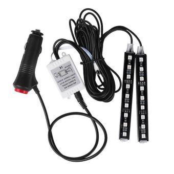 12V Car Atmosphere Lights Waterproof 2 Pieces Light Strips FlexibleLED Auto Interior Decoration Floor Lamp Lighting Kit Remote Control- Intl July 2018 - 2 12V Car Atmosphere Lights Waterproof 2 Pieces Light Strips FlexibleLED Auto Interior Decoration Floor Lamp Lighting Kit Remote Control- intl - 2