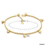 18k Yellow Gold Anklet For Girls Women FOOT CHAIN NEVER FADE Leg Bracelets - Intl August 2018 - 5 18k yellow gold anklet for girls women FOOT CHAIN NEVER FADE leg bracelets - intl - 5
