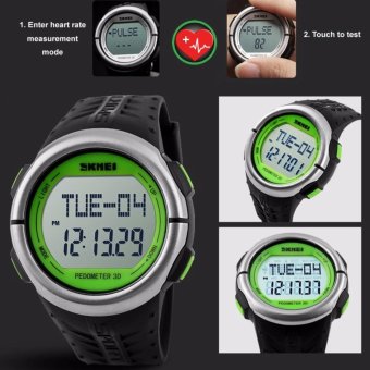 2017 Popular Pedometer Heart Rate Monitor Calories Counter Led Digital Sports Watch SKMEI Fitness For Men Women Outdoor Military Wristwatches 1058 - Intl June 2018 - 3 2017 Popular Pedometer Heart Rate Monitor Calories Counter Led Digital Sports Watch SKMEI Fitness For Men Women Outdoor Military Wristwatches 1058 - intl - 3