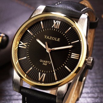 348 YAZOLE Leather Business Men Watch - Intl June 2018 - 3 348 YAZOLE Leather Business Men Watch - intl - 3