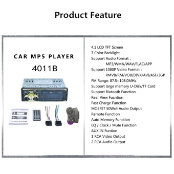 4011B 4.1inch 1 DIN MP5 Car Media Player - Intl June 2018 - 2 4011B 4.1inch 1 DIN MP5 Car Media Player - intl - 2