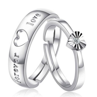 Adjustable Couple Rings 925 Silver Romentic Lover Ring Jewelry E007 - Intl June 2018 - 5 Adjustable Couple Rings 925 Silver Romentic Lover Ring Jewelry E007 - intl - 5