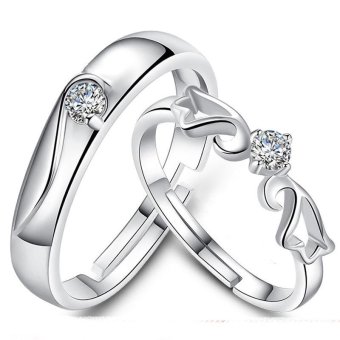 Adjustable Couple Rings 925 Silver Romentic Lover Ring Jewelry E007 - Intl June 2018 - 3 Adjustable Couple Rings 925 Silver Romentic Lover Ring Jewelry E007 - intl - 3