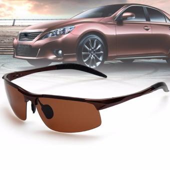 Aluminum Magnesium Alloy Polarized Sunglass For Men Outdoor Sport Driving Male Sun Glasses (Brown) June 2018 - 2 Aluminum Magnesium Alloy Polarized Sunglass For Men Outdoor Sport Driving Male Sun Glasses (Brown) - 2