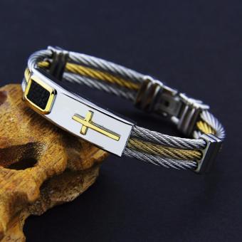 Authentic Classic Cross Stainless Steel Bracelet 18k Gold Plated LARGE (23 Cm) June 2018 - 3 Authentic Classic Cross Stainless Steel Bracelet 18k Gold Plated LARGE (23 cm) - 3
