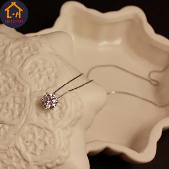 Better One G-20-012 Silver Clavicle Chain Zircon Pendant Necklace (Silver) April 2018 - 3 Better One G-20-012 Silver Clavicle Chain Zircon Pendant Necklace (Silver) - 3
