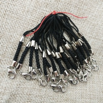 Black Lariat Lanyard Mobile Straps Lobster Clasp Jump Rings Bag Charm Accessorie U Cord Curto Connector Fastener Movel Fecho - Intl June 2018 - 3 Black Lariat Lanyard mobile straps lobster clasp jump rings bag Charm accessorie U cord curto Connector Fastener movel fecho - intl - 3