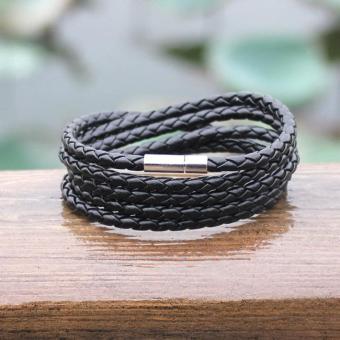 Black New Fashion 5 Layer Leather Bracelets Charm Bangle Handmade Round Rope Turn Buckle Bracelet For Women Men Low Price - Intl June 2018 - 3 Black New Fashion 5 layer Leather Bracelets charm Bangle Handmade Round Rope Turn Buckle Bracelet For Women Men Low Price - intl - 3