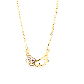 Bling Bling Angel's Wings Earrings And Necklace Jewelry Set (Gold) June 2018 - 2 Bling Bling Angel's Wings Earrings and Necklace Jewelry Set (Gold) - 2