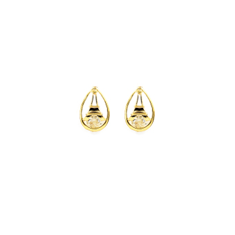 Bling Bling Layered Eiffel Necklace With Earrings Jewelry Set (Gold) June 2018 - 2 Bling Bling layered Eiffel Necklace with Earrings Jewelry Set (Gold) - 2