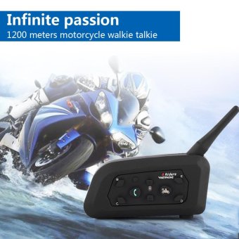 Bluetooth Motorcycle Helmet Interphone Intercom Headset V6 1200M 6 Riders - Intl June 2018 - 2 Bluetooth Motorcycle Helmet Interphone Intercom Headset V6 1200M 6 Riders - intl - 2