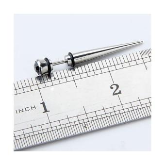 BolehDeals 2pcs Cool Mens Earring Ear Stud Stainless Steel Black Onyx Fake Plug July 2018 - 4 BolehDeals 2pcs Cool Mens Earring Ear Stud Stainless Steel Black Onyx Fake Plug - 4