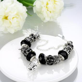 Candy Online Europe Trendy Silver Pandora Charm Bracelet Crystal Bracelet PDRH045 (Black) June 2018 - 5 Candy Online Europe Trendy Silver Pandora Charm Bracelet Crystal Bracelet PDRH045 (Black) - 5
