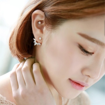 Candy Online Korean Post-hanging Zircon Stud Earrings JewelryED216(Rose Gold) June 2018 - 3 Candy Online Korean Post-hanging Zircon Stud Earrings JewelryED216(Rose Gold) - 3