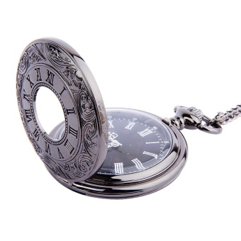 Classical Black Double Display Roman Scale Black And White GoldWhite Nostalgia Pocket Watch April 2018 - 2 Classical Black Double Display Roman Scale Black and White GoldWhite Nostalgia Pocket Watch - 2