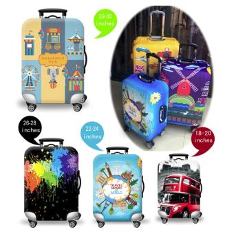 (Cover Only) Elite Luggage Cover / Suitcase Cover ( Stamp ) -medium June 2018 - 2 (Cover only) Elite Luggage Cover / Suitcase Cover ( Stamp ) -medium - 2