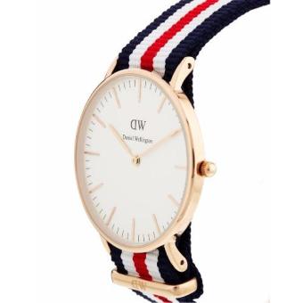 Daniel Wellington Classic Canterbury 40mm Rose Gold Blue Red WhiteNato Strap Watch April 2018 - 2 Daniel Wellington Classic Canterbury 40mm Rose Gold Blue Red WhiteNato Strap Watch - 2