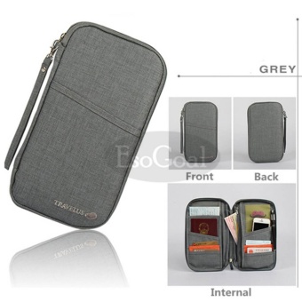 EsoGoal Passport Holder Travel Document Holder With Zipper & Strap, Safe, Lightweight Multi-Purpose Clutch (Gray) - Intl June 2018 - 3 EsoGoal Passport Holder Travel Document Holder with Zipper & Strap, Safe, Lightweight Multi-Purpose Clutch (Gray) - intl - 3