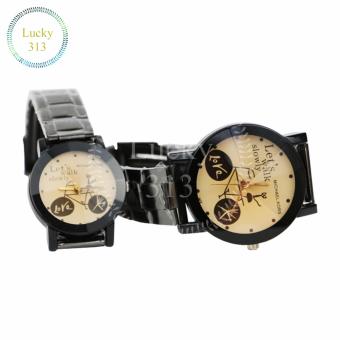 Fashion Watch Stainless Steel Bracelet For Couple (Gold BG) June 2018 - 3 Fashion Watch Stainless Steel Bracelet for Couple (Gold BG) - 3