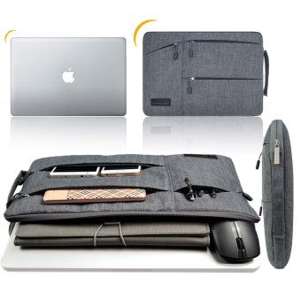 Gearmax(TM) Travellers Multi-functional Nylon Water Resistant WithSide Pockets Laptop Handbag For 13.3 Inch Macbook Air Pro /Notebook / Surface / Dell Sleeve Case Cover Bag (13.3 Inch,Gray) -Intl June 2018 - 3 Gearmax(TM) Travellers Multi-functional Nylon Water Resistant withSide Pockets Laptop Handbag for 13.3 Inch Macbook Air Pro /Notebook / Surface / Dell Sleeve Case Cover Bag (13.3 Inch,Gray) -Intl - 3