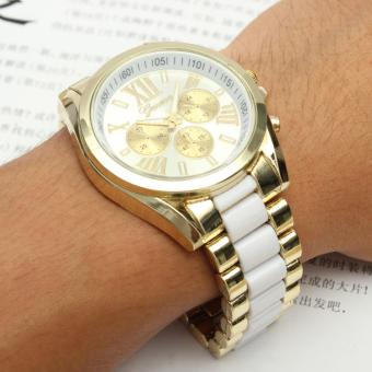 Geneva Three Eyes Strip Women's Two-Tone Stainless Steel StrapWatch 179 With Free Mini Foldable All-In-One Monopod With RemoteClicker (Black) June 2018 - 4 Geneva Three Eyes Strip Women's Two-Tone Stainless Steel StrapWatch 179 with Free Mini Foldable All-In-One Monopod with RemoteClicker (Black) - 4