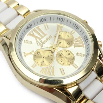 Geneva Three Eyes Strip Women's Two-Tone Stainless Steel StrapWatch 179 With Free Mini Foldable All-In-One Monopod With RemoteClicker (Black) June 2018 - 2 Geneva Three Eyes Strip Women's Two-Tone Stainless Steel StrapWatch 179 with Free Mini Foldable All-In-One Monopod with RemoteClicker (Black) - 2