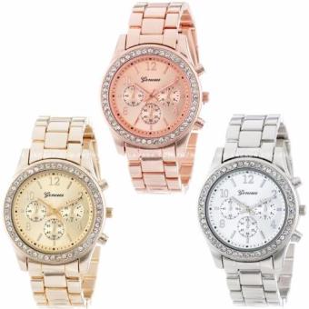 Geneva Women's Chronograph Style Deluxe Colored Stainless Steel June 2018 - 2 Geneva Women's Chronograph Style Deluxe Colored Stainless Steel - 2