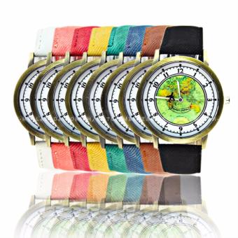 Geneva Women's Continental World Traveler Denim Style Leather Colored Strap Watch June 2018 - 3 Geneva Women's Continental World Traveler Denim Style Leather Colored Strap Watch - 3