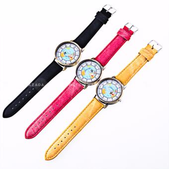 Geneva Women's Continental World Traveler Denim Style Leather Colored Strap Watch June 2018 - 5 Geneva Women's Continental World Traveler Denim Style Leather Colored Strap Watch - 5