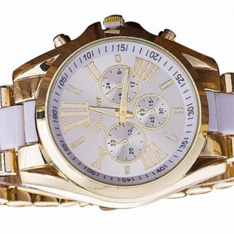 Geneva Women's White/Gold Stainless Steel Strap Watch WithAdjustable C-SY-10-White With Free H-LX-JZ8814 Forever Couple Ring April 2018 - 2 Geneva Women's White/Gold Stainless Steel Strap Watch withAdjustable C-SY-10-White with Free H-LX-JZ8814 Forever Couple Ring - 2