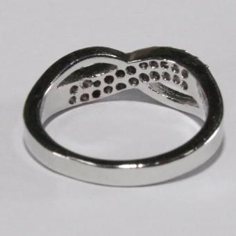 Glamorosa Half Diamond Symmetrical Ring (Silver) June 2018 - 3 Glamorosa Half Diamond Symmetrical Ring (Silver) - 3