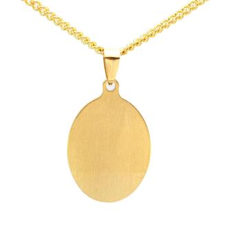 Gold Tone Stainless Steel Oval Crystals Our Lady Of Guadalupe Saint Mary Pendant Necklace Curb Chain 60CM Long - Intl May 2018 - 2 Gold Tone Stainless Steel Oval Crystals Our Lady of Guadalupe Saint Mary Pendant Necklace Curb Chain 60CM Long - Intl - 2