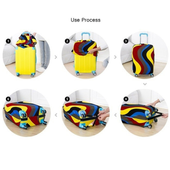 Ha Nyu Stretchable Elastic Travel Luggage Suitcase ProtectiveCover- Polygon Design S Size - Intl June 2018 - 2 Ha nyu Stretchable Elastic Travel Luggage Suitcase ProtectiveCover- Polygon Design S Size - intl - 2