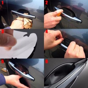 Hang-Qiao 4Pcs Vinyl Stickers Universal Door Handle Bowl Protective Film (Transparent) - Intl June 2018 - 2 Hang-Qiao 4Pcs Vinyl Stickers Universal Door Handle Bowl Protective Film (Transparent) - intl - 2