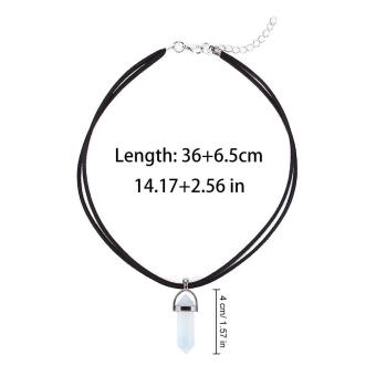 High Quality Store New 9 Colors Black Velvet Choker Natural CrystalOpal Gem Stone Turquoise Pendant Chain Necklace Gothic JewelryAmethyst June 2018 - 2 High Quality Store New 9 Colors Black Velvet Choker Natural CrystalOpal Gem Stone Turquoise Pendant Chain Necklace Gothic JewelryAmethyst - 2