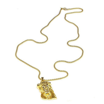 Hip Hop JESUS Christ Necklace 24 K Gold Men Jewelry Eastern Corridor - Intl June 2018 - 2 Hip Hop JESUS Christ Necklace 24 K Gold Men Jewelry Eastern Corridor - intl - 2