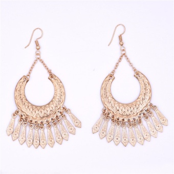 HYHONEY Gold Color / Silver Color Earrings For Women Colorful LongJewelry Bohemia Tassel Drop Ethnic Earings Pendientes - Intl June 2018 - 2 HYHONEY Gold color / Silver color earrings for women Colorful LongJewelry Bohemia Tassel Drop Ethnic earings pendientes - intl - 2