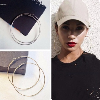 HYX HOT SALE!!!Women Metal Big Circle Smooth Large Round Ring Hoop Earrings - Intl June 2018 - 4 HYX HOT SALE!!!Women Metal Big Circle Smooth Large Round Ring Hoop Earrings - intl - 4