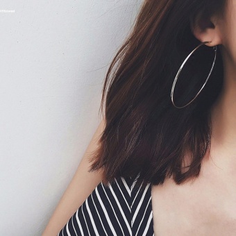 HYX HOT SALE!!!Women Metal Big Circle Smooth Large Round Ring Hoop Earrings - Intl June 2018 - 5 HYX HOT SALE!!!Women Metal Big Circle Smooth Large Round Ring Hoop Earrings - intl - 5