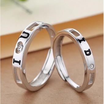 I Love You, I Do Silver Plated Couple Ring Adjustable High Quality Fashion Ring June 2018 - 2 I Love You, I Do Silver Plated Couple Ring Adjustable High Quality Fashion Ring - 2