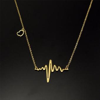 J&J 18K Gold Filled Heartbeat ECG Necklace June 2018 - 3 J&J 18K Gold Filled Heartbeat ECG Necklace - 3