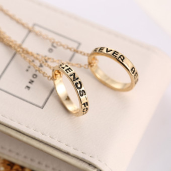 Jetting Buy Chic Best Friend Forever Ring Pendant NecklaceFriendship Letters Necklace Gold May 2018 - 2 Jetting Buy Chic Best Friend Forever Ring Pendant NecklaceFriendship Letters Necklace Gold - 2