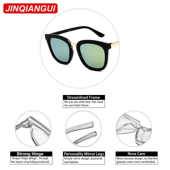 JINQIANGUI Sunglasses Women Square Plastic Frame Sun Glasses Black Color Eyewear Brand Designer UV400 - Intl July 2018 - 5 JINQIANGUI Sunglasses Women Square Plastic Frame Sun Glasses Black Color Eyewear Brand Designer UV400 - intl - 5