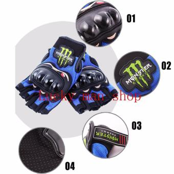 Lazada And USA Best Selling Colour RED Fingerless Motorcycle Gloves Half Finger Guantes Motorcross Bicycle Riding Racing Cycling Sport Gears Breathable Luvas (Black) With Motorcycle Handlebar Sleeve June 2018 - 3 lazada and USA best selling colour RED Fingerless Motorcycle Gloves Half Finger Guantes Motorcross Bicycle Riding Racing Cycling Sport Gears Breathable Luvas (Black) With Motorcycle handlebar sleeve - 3
